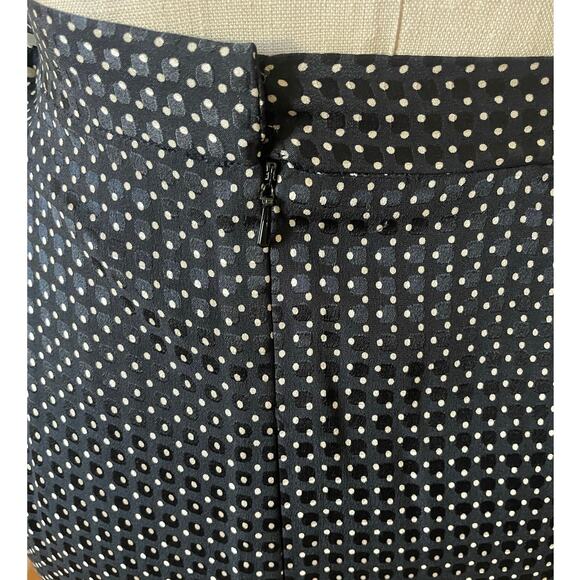 Vintage Anne Klein II Black & White Polka Dot 100% Silk Skirt Set Size Medium - Picture 6 of 9